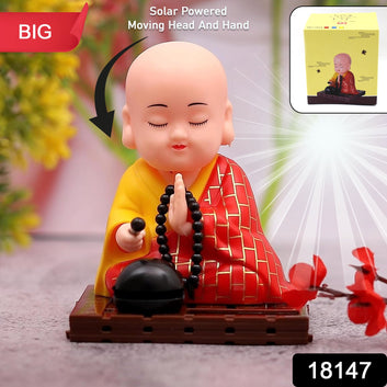 Solar Powered Sitting Buddha Statue,  Moving Head and Hand (1 Pc / Big)