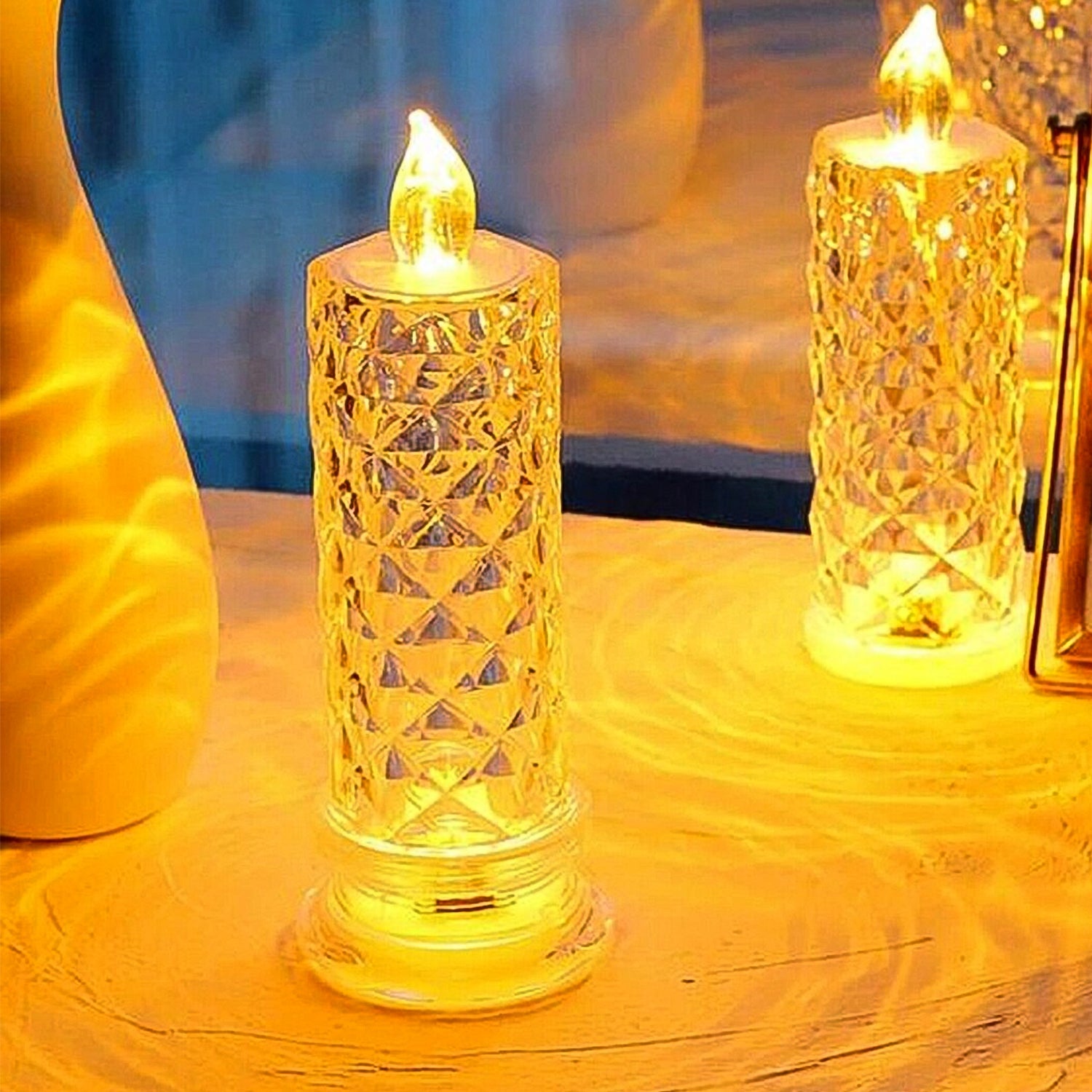 Rose Candles for Home Decoration, Crystal Candle Lights - Phoenix Addicts