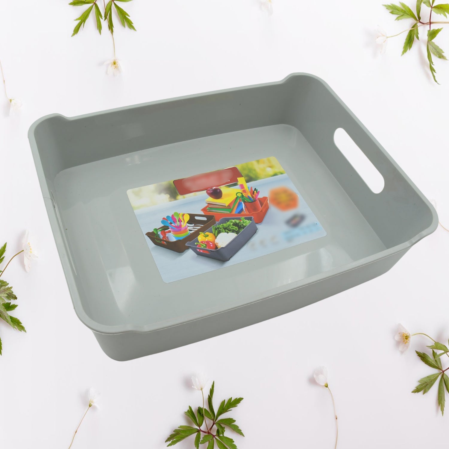 Multipurpose Organising & Storage Plastic Tray,  Fruit & Vegetable/ Multi Purpose Tray, Organizer for Kitchen, Countertop, Cabinet, Bathroom Plastic Storage Basket For Store Fruits, Vegetables, Magazines, Cosmetics, Stationary Set of 3 - Phoenix Addicts