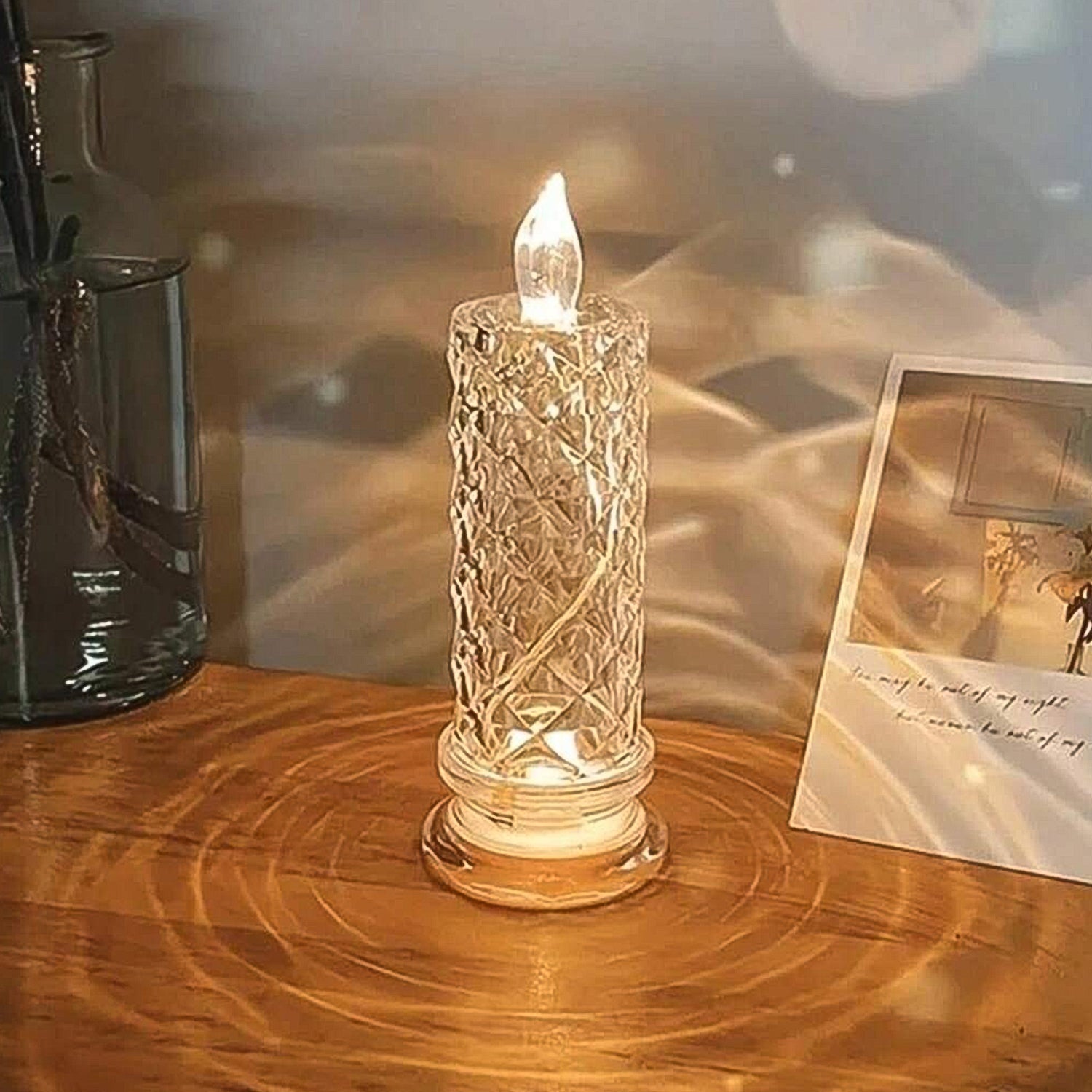 Rose Candles for Home Decoration, Crystal Candle Lights - Phoenix Addicts