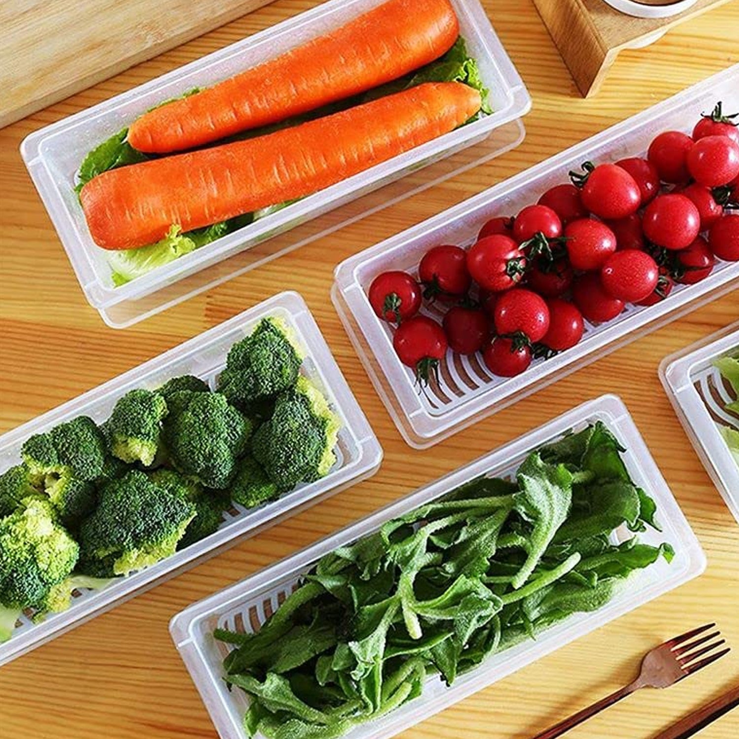 Vegetables & Fruits Freezer Storage Container (PACK OF 6PC 1500ML) - Phoenix Addicts