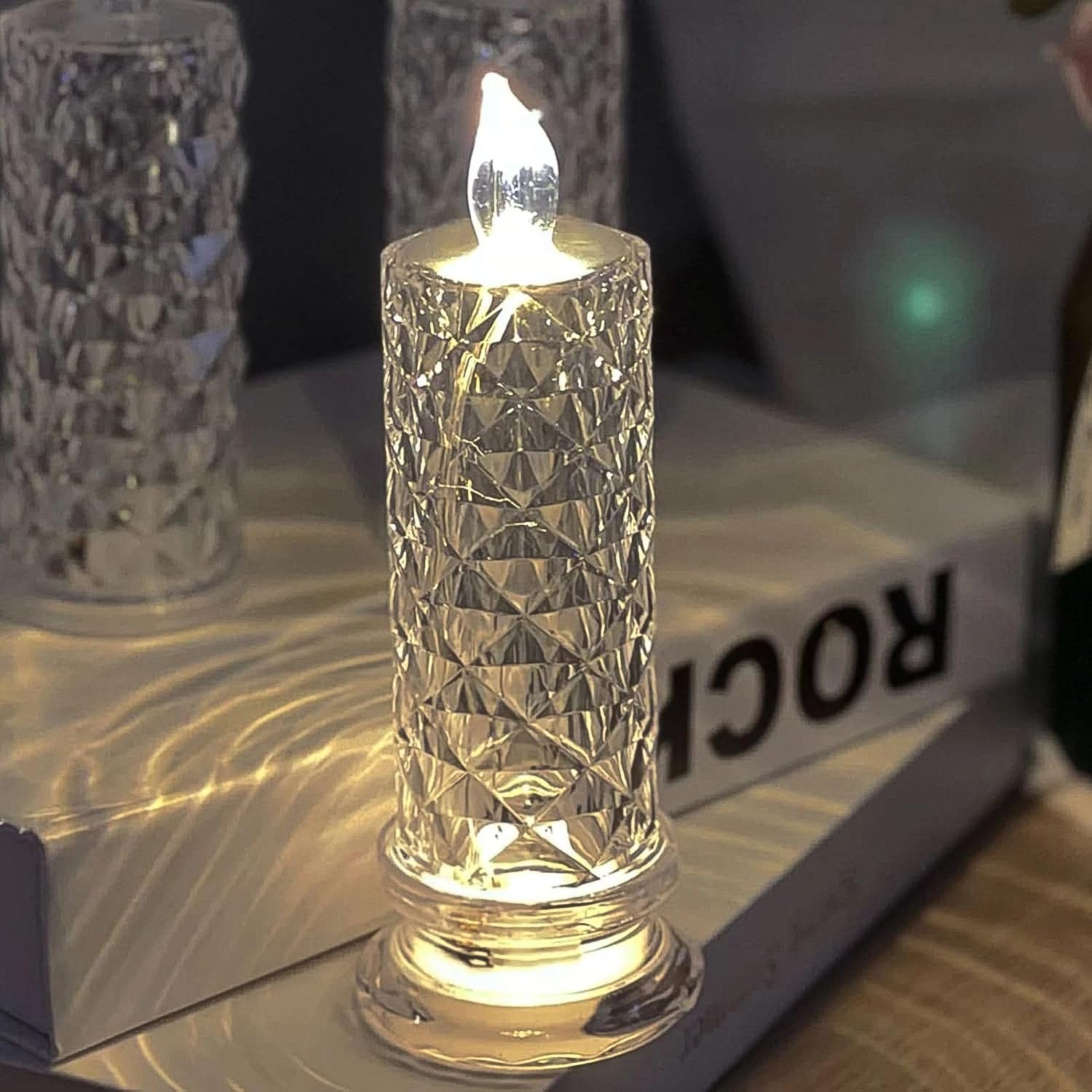 Rose Candles for Home Decoration, Crystal Candle Lights - Phoenix Addicts