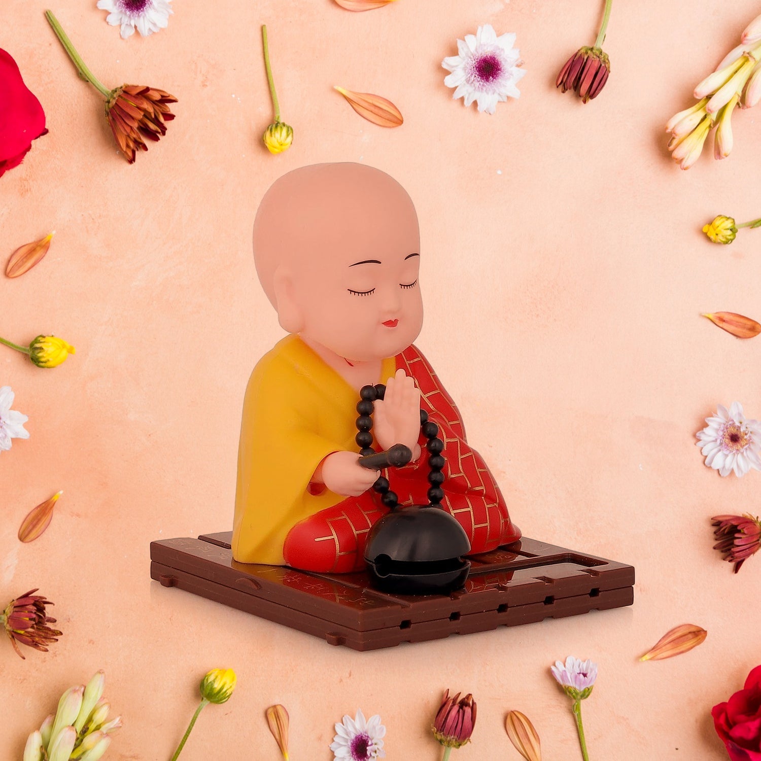 Solar Powered Sitting Buddha Statue,  Moving Head and Hand (1 Pc / Big) - Phoenix Addicts