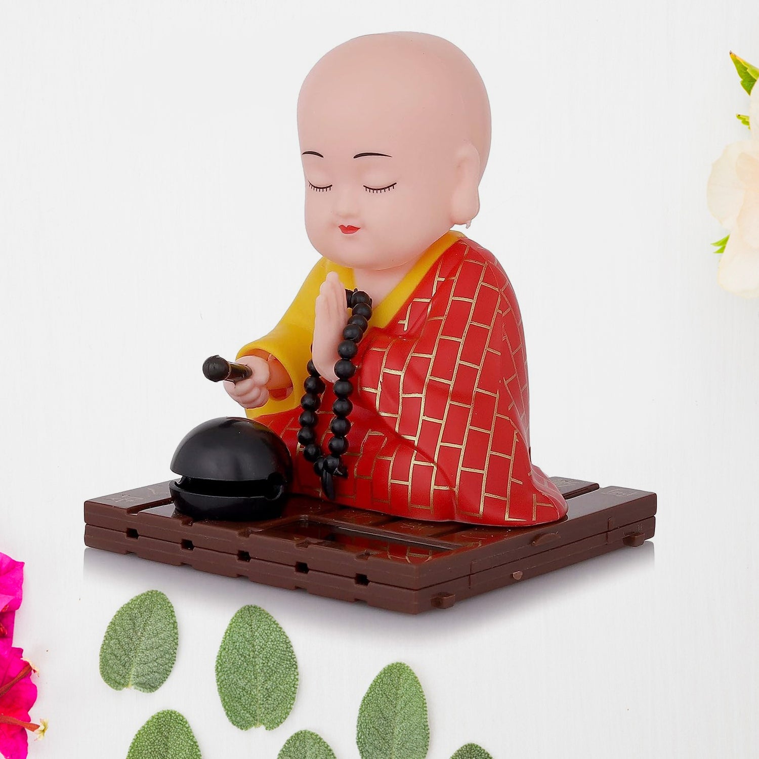 Solar Powered Sitting Buddha Statue,  Moving Head and Hand (1 Pc / Big) - Phoenix Addicts