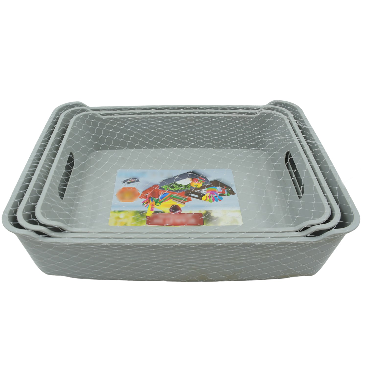Multipurpose Organising & Storage Plastic Tray,  Fruit & Vegetable/ Multi Purpose Tray, Organizer for Kitchen, Countertop, Cabinet, Bathroom Plastic Storage Basket For Store Fruits, Vegetables, Magazines, Cosmetics, Stationary Set of 3 - Phoenix Addicts