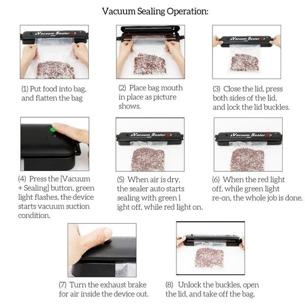 One-Touch Automatic Vacuum Sealing Machine for Dry And Moist Food - Phoenix Addicts