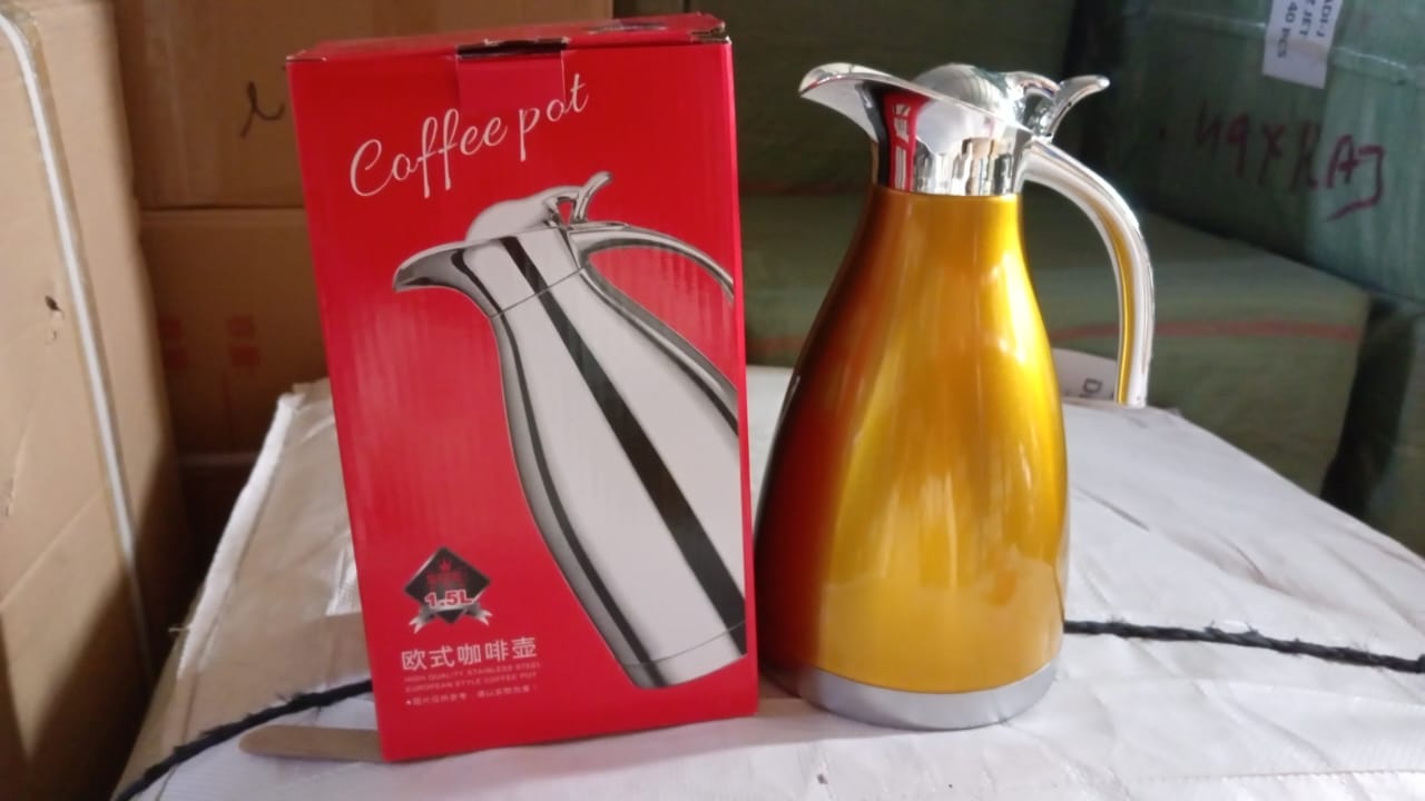 Vacuum Insulated Kettle Jug, Vacuum Insulated Thermos Kettle Jug Insulated Vacuum Flask, Vacuum Kettle Jug Stainless Steel For Milk ,Tea ,Beverage Home Office Travel Coffee (1.5 Ltr / 1Pc) - Phoenix Addicts