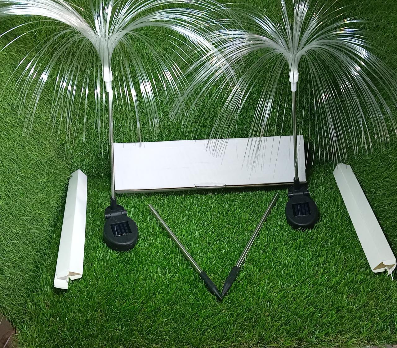 Solar light with colorful fireworks